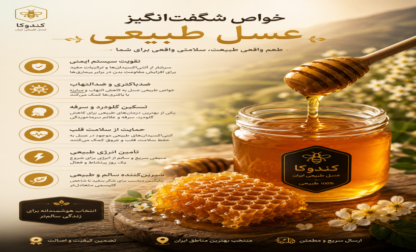 خواص شگفت‌انگیز عسل طبیعی